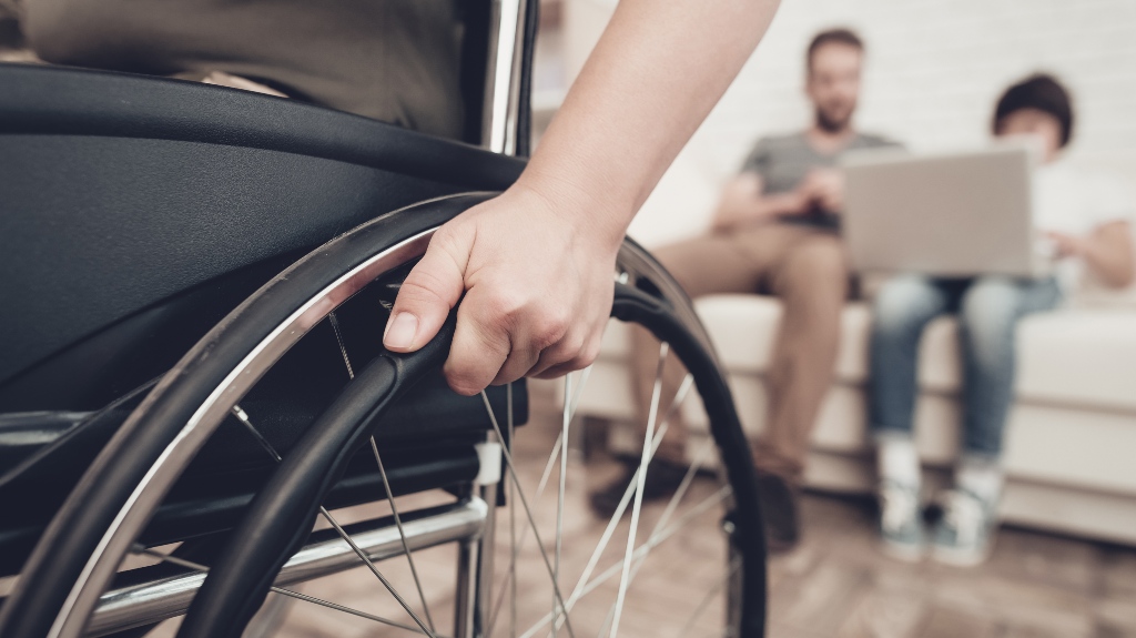 man in wheelchair