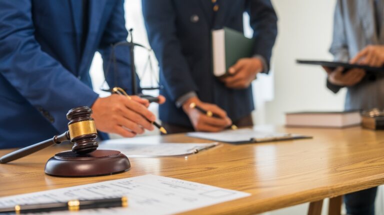 lawyers is working on the client's trial