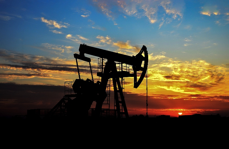 Oil drilling derricks